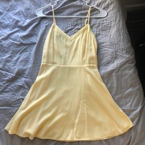 Mini bright yellow dress